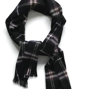 Scarf: Tartan Scarf / Vintage Scarf / Winter Scarf / Neck Scarf / Men / Woman / Accessory / Boho / Wrap / Clothing / Tassels / Neck Warmer