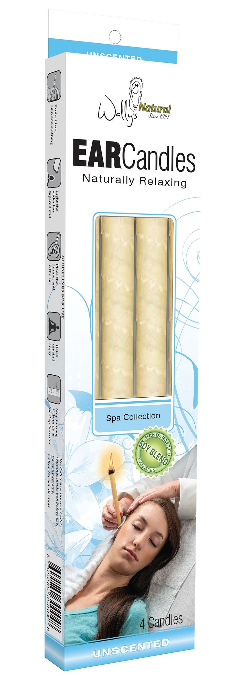 Wally's Natural Unscented Soy Blend Ear Candles Etsy