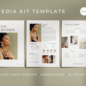 Media Kit-sjabloon, Influencer Media Kit, Media Kit Canva, Influencer Rate Card, Blogger Media Kit, Prijsgids, Content Creator Kit