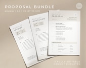 Project Proposal Template, Minimal Project Proposal, Invoice Bundle, Client Proposal, Canva Template