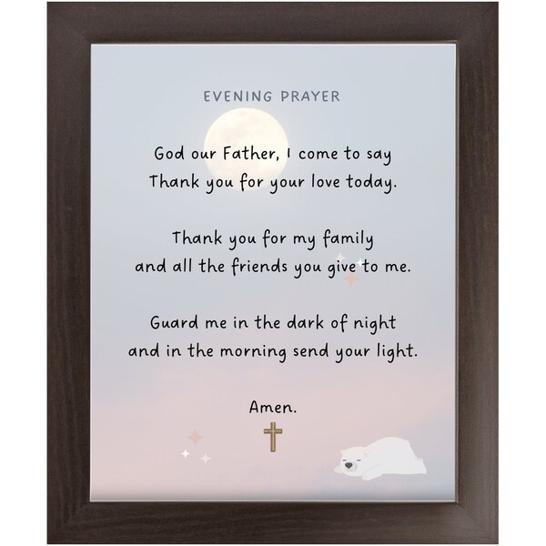 Childs Bedtime Prayer Etsy