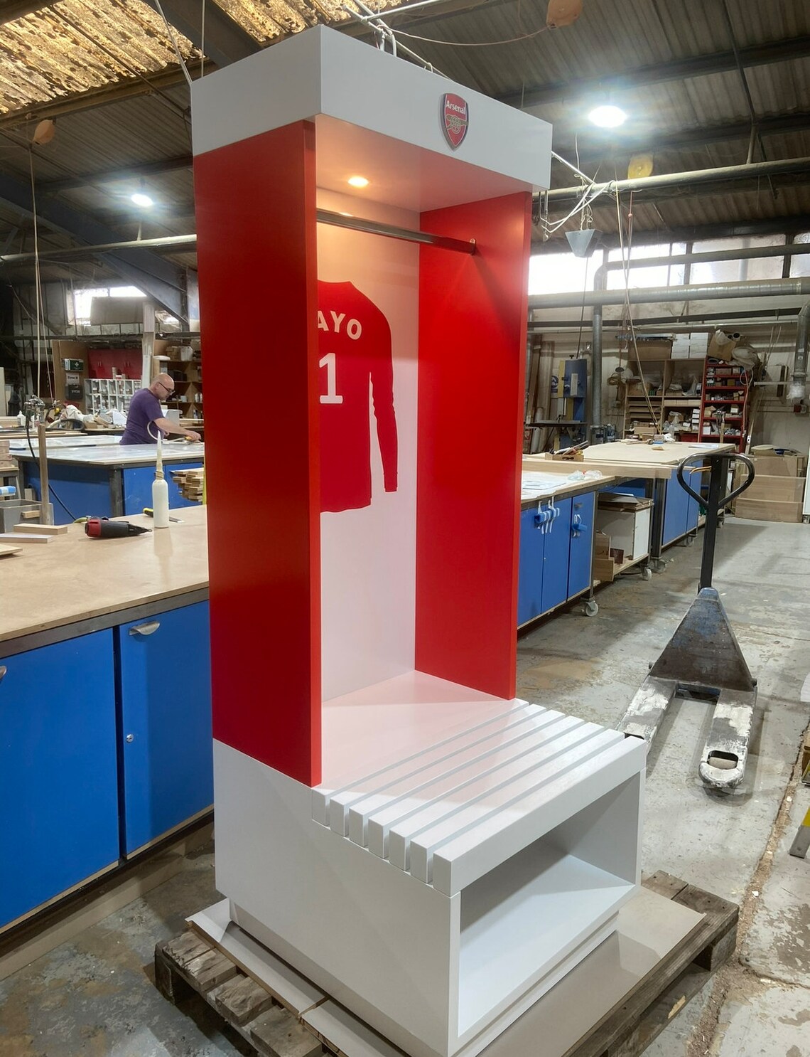 Football Rails In Store Bespoke Football Dressing Room Unit. Personalised Children’s Furniture ...