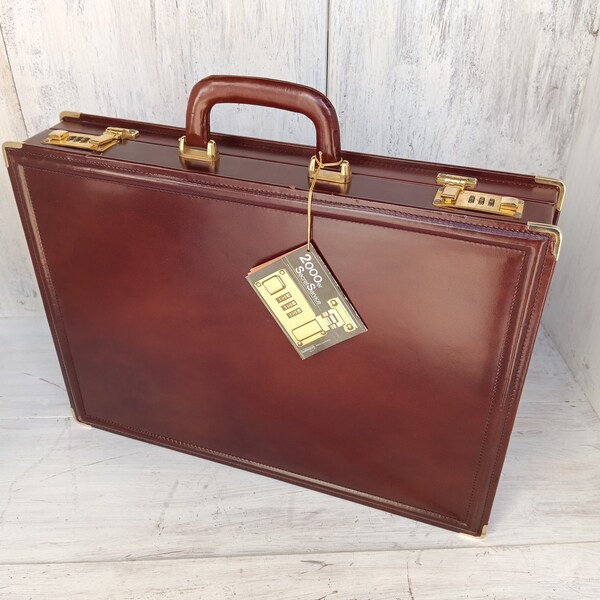 Vintage Solingen 2000erl Luxury Briefcase. 90s. Executive, Combination. Vintage Luxury Leather Briefcase. 90s. Exec