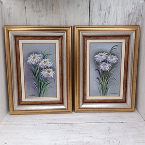 Foto's schilderij olie canvas bloemen ingelijst. Foto's schilderij olie canvas bloemen ingelijst. Afbeeldingen Peinture Huile Toile Fleurs Encadrées.