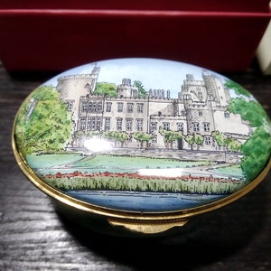 Staffordshire Enamels porcelain limited edition pillbox. Pill box. Vintage