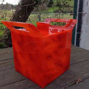 Vintage 70&#39;s Acrylic Ice Bucket Carey Style. Cocktail Ice Bucket. Bar Decoration Ice.