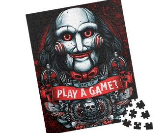 The Jigsaw jigsaw - horror themed puzzle - multiple sizes available