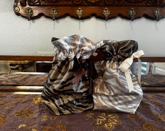 Zebra Gift Bag - Reusable Fabric Spirits Bag