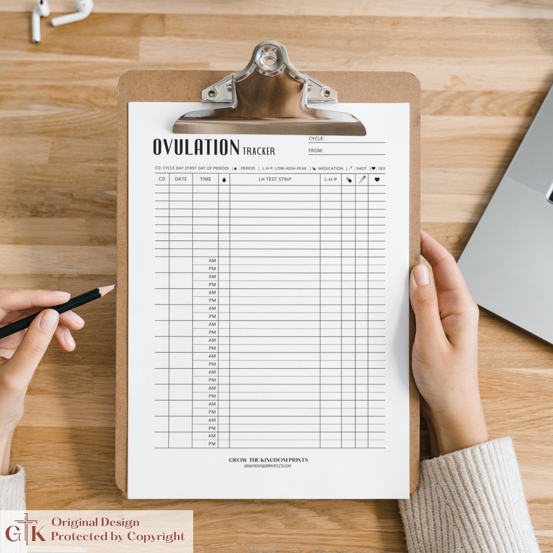 Ovulation Tracker Printable Ovulation Strip Tracker Ovulation Journal