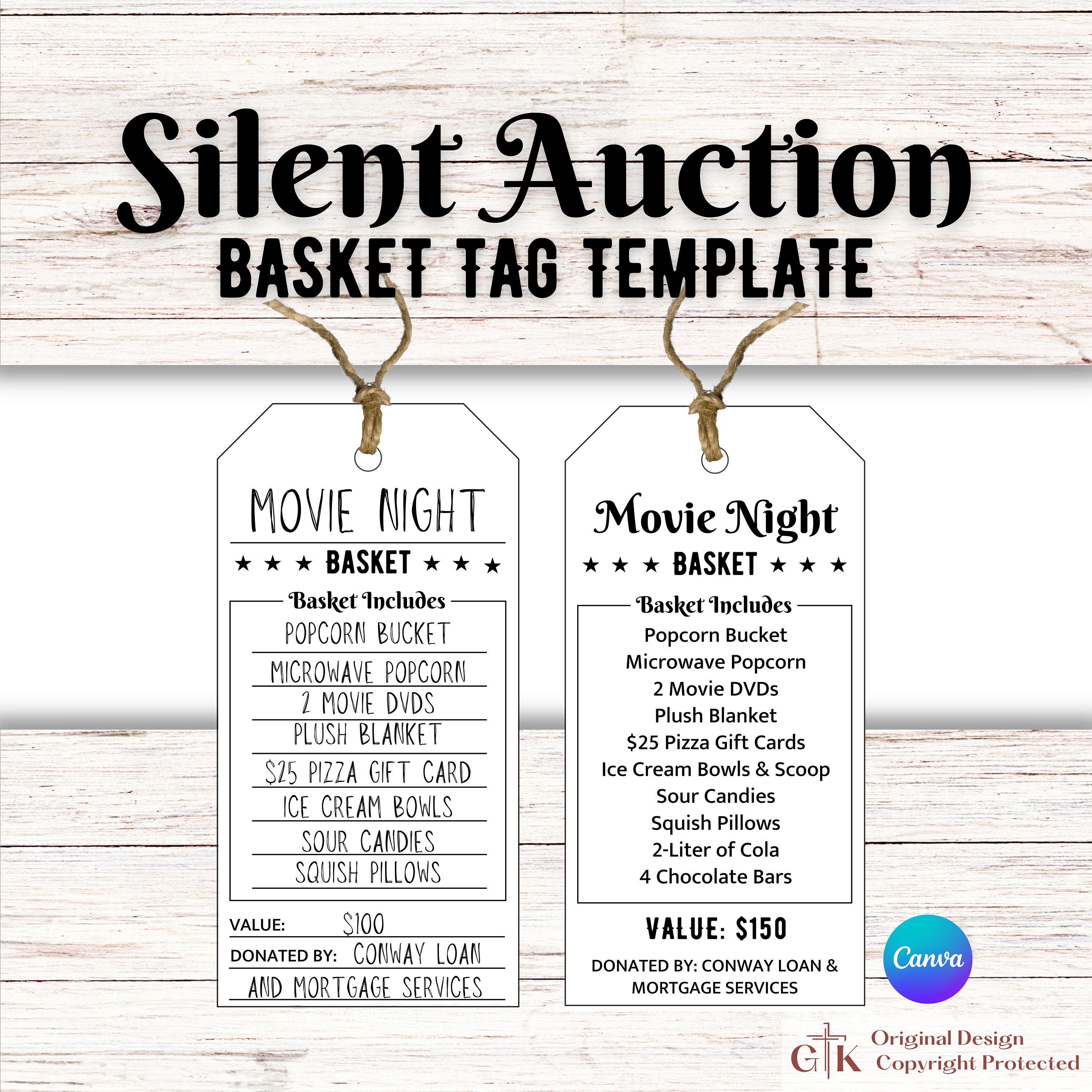 Silent Auction Editable Forms | Silent Auction Bid Sheet | Auction ...