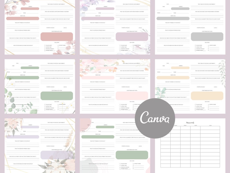 Digital Professional Organizer Client Consultation and Intake Etsy