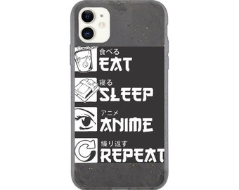 Anime themed Bio Case Eat,SLEEP,ANIME,Repeat