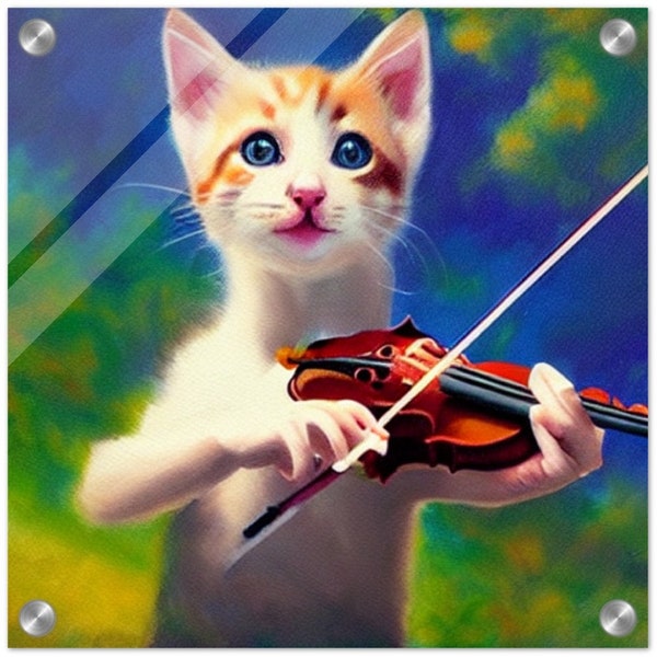 Cat Playing Violin Etsy