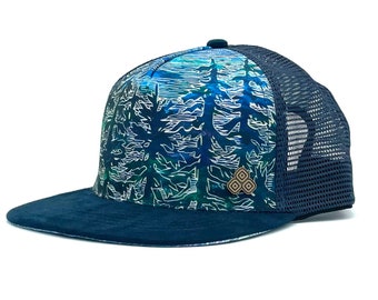 Trees Trucker Hat for Men and Women | Sustainable Caps | Made from Eco-Friendly Recycled and Upcycled Materials