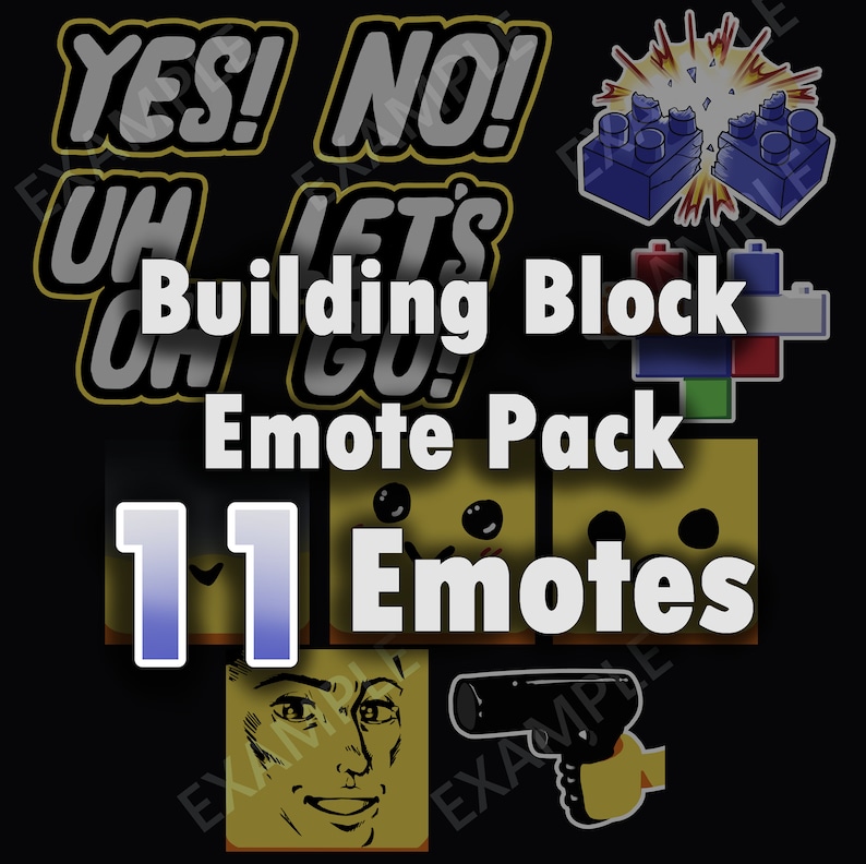 Building Block Twitch/discord Emote Pack 11 Emotes - Etsy Israel