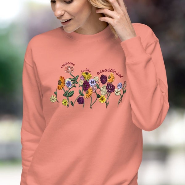 Taylor Surprise Song Piano Flower Swifty Sweatshirt Taylor Unisex Sweatshirt Flower Art Acoustic Section Era Tour Outfit Pullover Sweatshirt