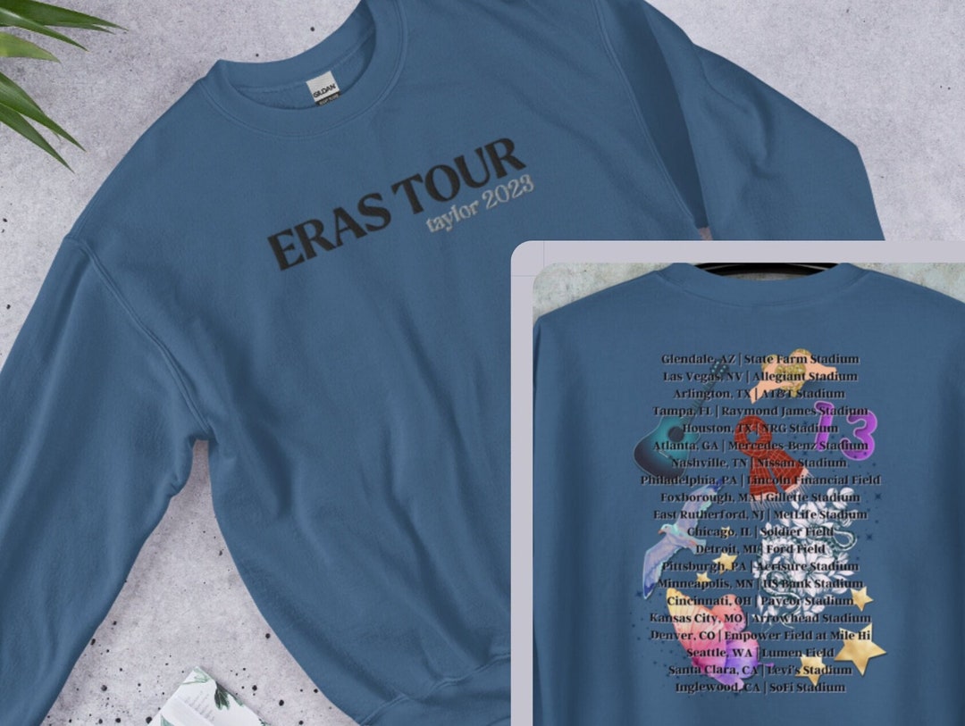 Taylor Blue Crewneck Eras Concert Sweatshirt Swifty Shirt Taylor