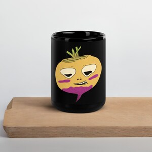 Beet It Black Mug / Vegetable Mug / Unique Mug / Mug for Men / Husband Gift