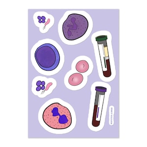 Medical Laboratory Science Sticker Sheet / Lab Stickers / MLS Sticker Sheet