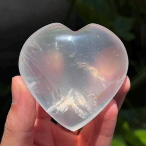 Girasol Rose Quartz Heart - High Grade (0.53lbs)