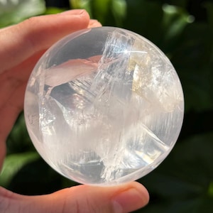 Girasol Rose Quartz Sphere w/ Thousand Layer Lithium & Star Asterisms - High Grade (1.2lbs)