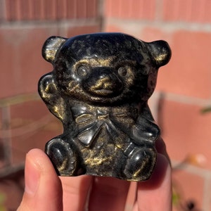 Golden Obsidian Teddy Bear (0.32lbs)