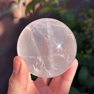 Girasol Rose Quartz Sphere w/ Star Asterisms (1lb)