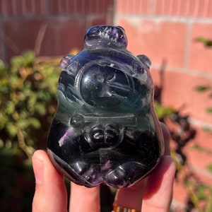 Rainbow Fluorite Capybara Crystal Carving - High Grade (1.2lbs)