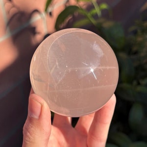 Girasol Rose Quartz Sphere w/ Star Asterisms (1lb)