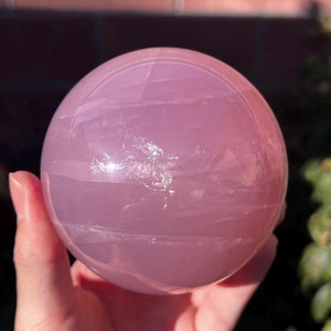 Rose Quartz Sphere w/ 12 Star Asterisms & Opalization - High Grade - Star Rose Quartz (2.6lbs)