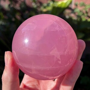 Rose Quartz Sphere w/ Star Asterisms & Violet Coloring - High Grade - Star Rose Quartz (1.6lbs)