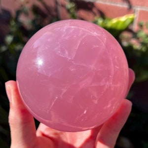 Rose Quartz Sphere w/ Star Asterisms & Violet Coloring - High Grade - Star Rose Quartz (2.3lbs)
