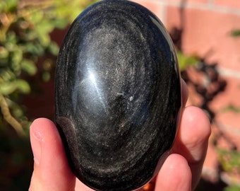 Silver Obsidian Palmstone  (0.3lbs)