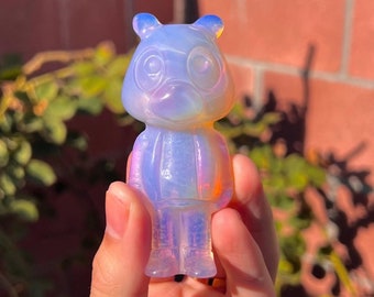 Kanye West examensbjörnkristallsnideri - rosa opalit (0,3 lbs)