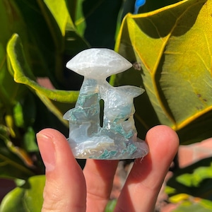 Pikachu Moss Agate Crystal Carving (~0.1lbs)