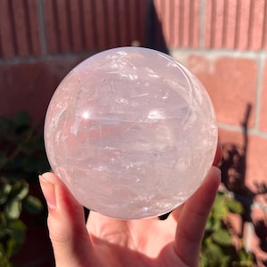 Skeletal Girasol Rose Quartz Sphere - AAA Grade (2.5lbs)