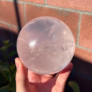 Girasol Rose Quartz Sphere - Star Asterisms (2.4lbs)