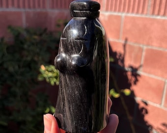 Spirited Away No Face Crystal Figure - Silver Obsidian (~1.3lbs)