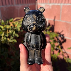 Kanye West Graduation Bear Crystal Carving - Golden Obsidian (0.7lbs)