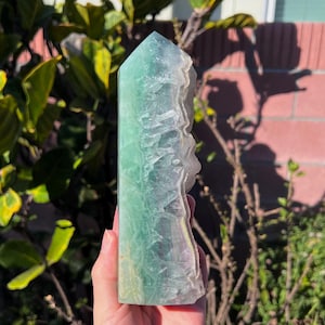 Fluorite w/ Druzy Quartz Tower - Minty - High Grade (~3lbs)