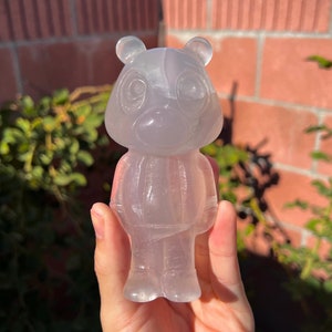 Kanye West Graduation Bear Crystal Carving - Yttrium Fluorite (1lb)
