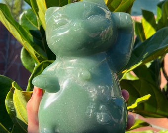 Green Aventurine Lucky Cat ( 6.5lbs)