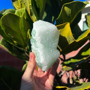HQ Raw Snow Quartz on Minty Cubic Fluorite (1.97lbs)