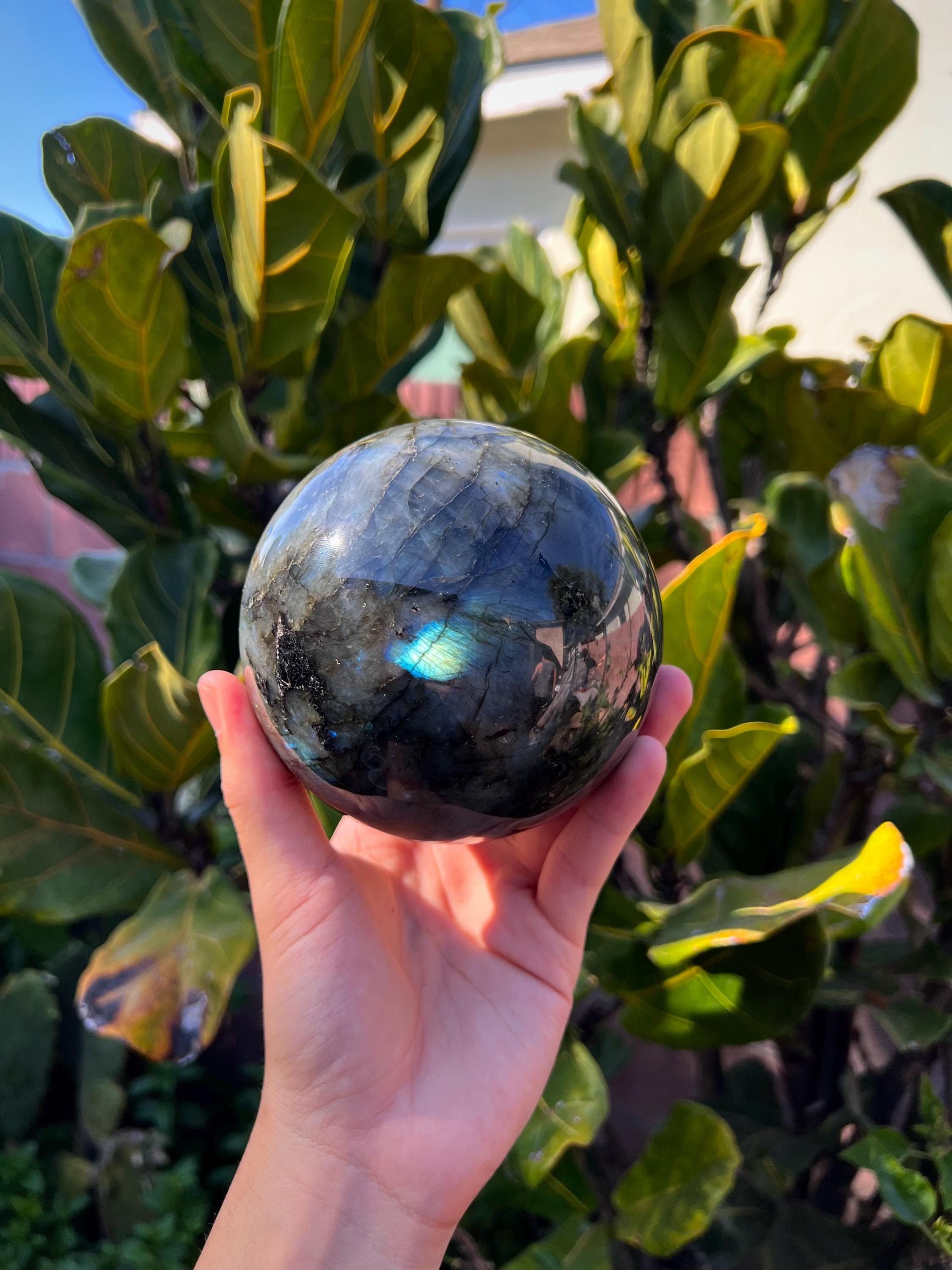 ラブラドライト球（4.7ポンド） - Etsy 日本