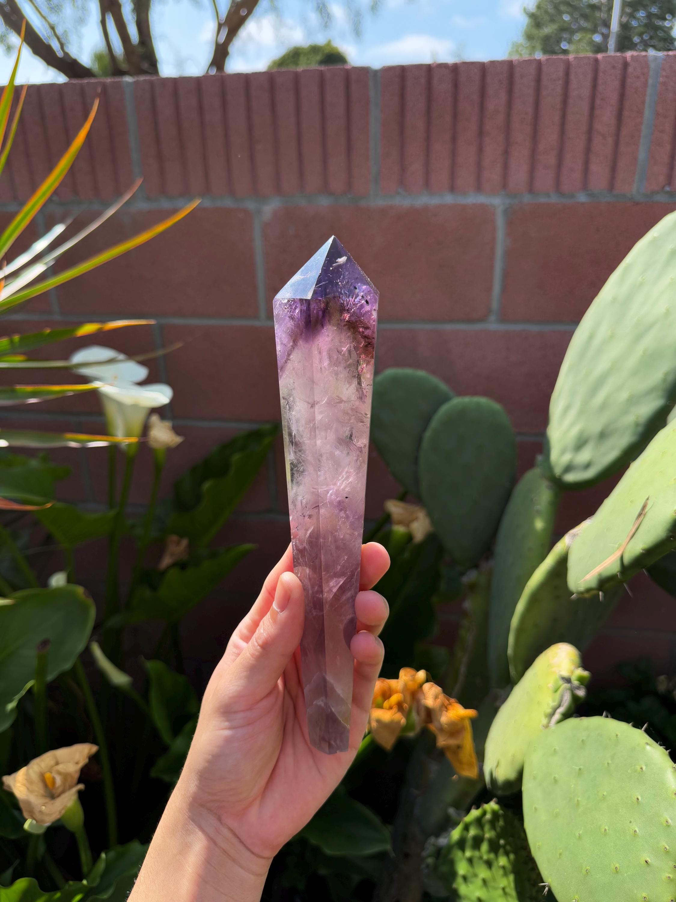 シトリン含有のファントムアメジストセプター - 高品質 (0.8 ポンド