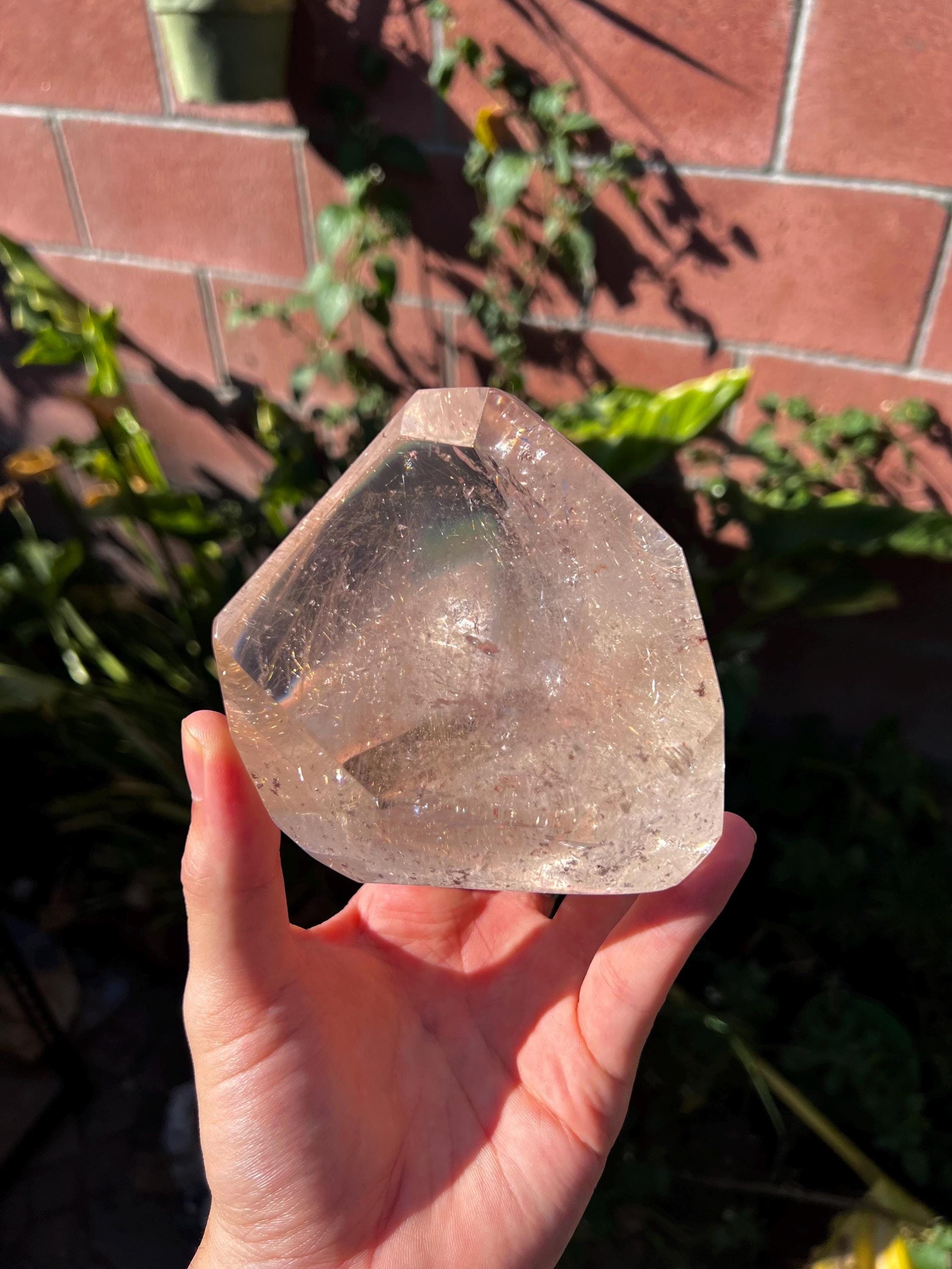 Rutilated Citrine Tower Free Form Tower w/Chlorite - Champagne Colored - Natural Citrine (2lbs)