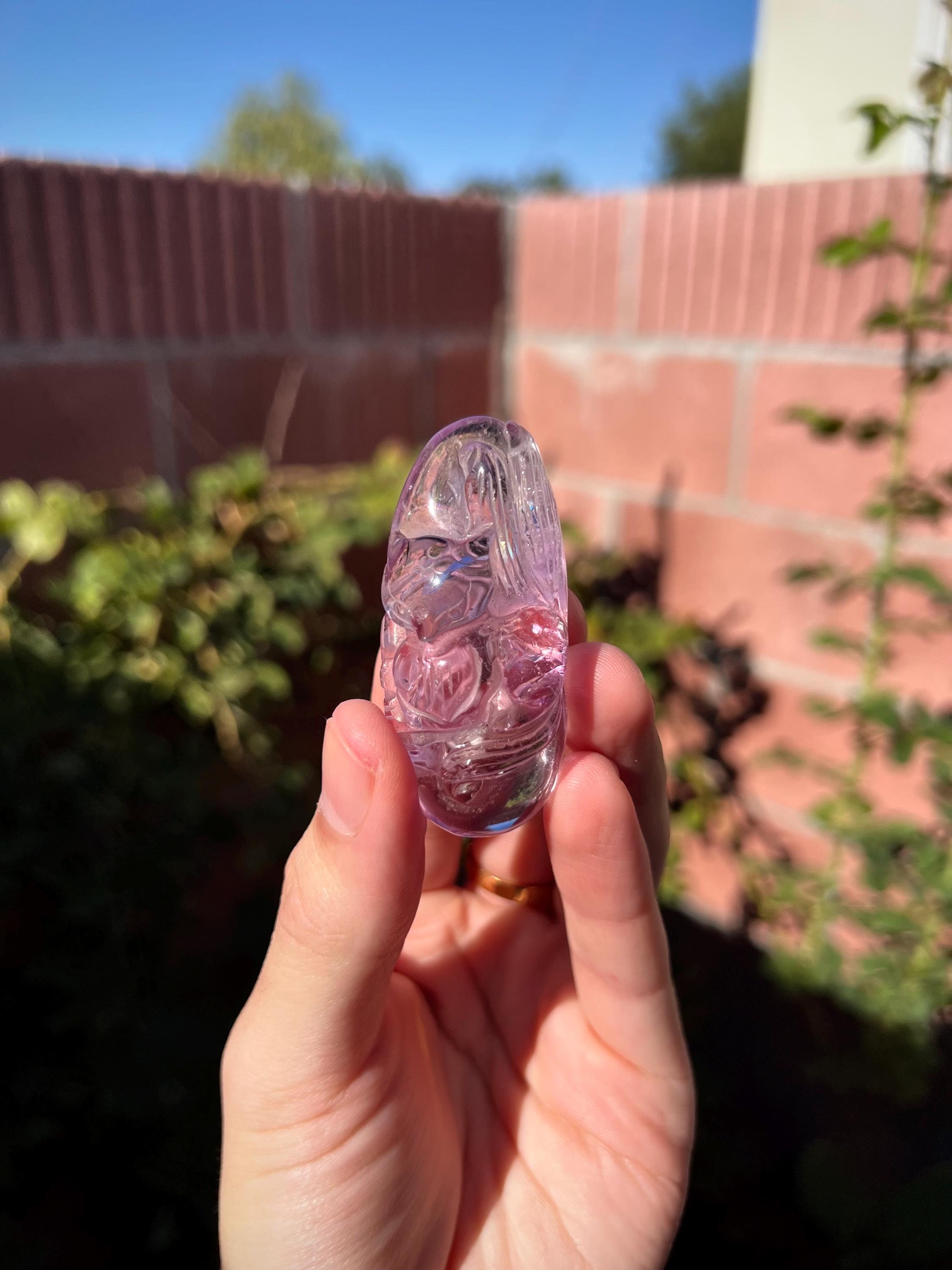 アメジスト九尾の狐の紋章 - 宝石グレード（39g） - Etsy 日本