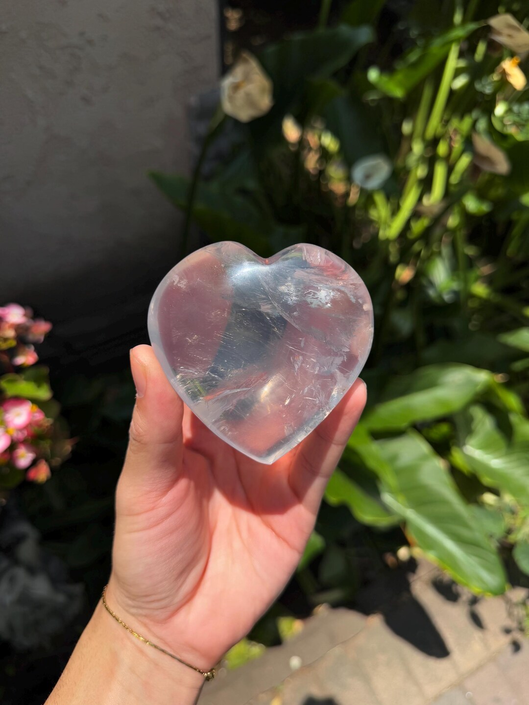 ジラソル ローズクォーツ ハート - 高級 (0.76ポンド) - Etsy 日本