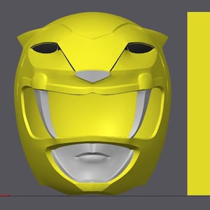 Gele Ranger-helm – Mighty Morphin Power Rangers | 3D-afdrukbaar 3MF-bestand