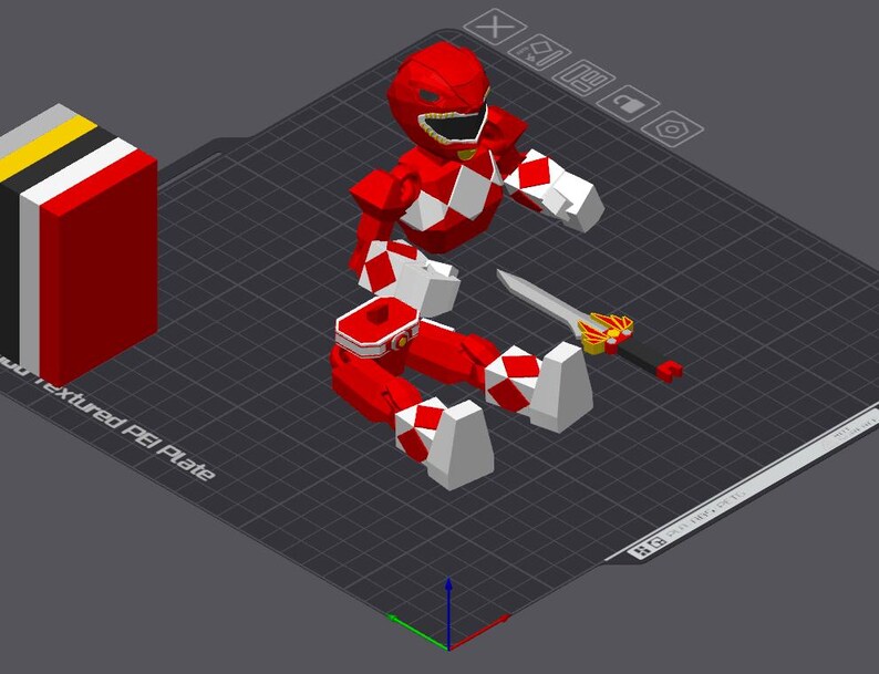 Flexi Red Ranger – Mighty Morphin Power Rangers | 3D Printable 3MF File ...